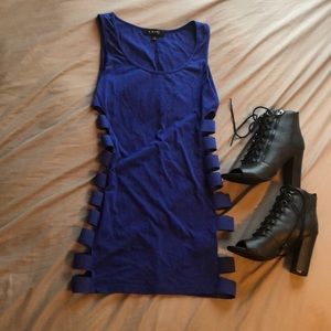Royal Blue Side Slit Dress